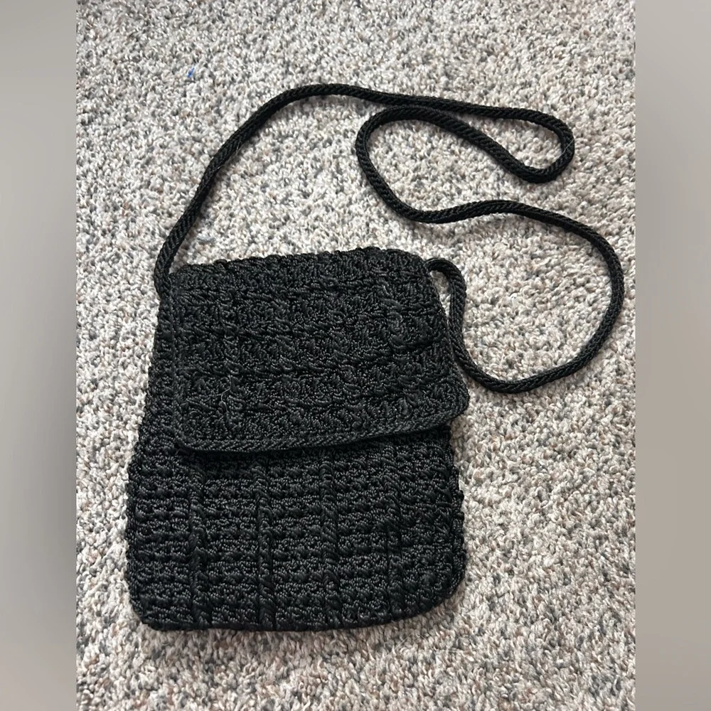 The Sak Black Crochet Crossbody bag
